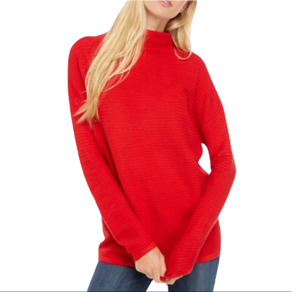 French Connection Baby Soft Lena High Neck Sweater - womens large - Mars Red